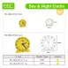 Children's Teaching Clock with Day and Night Display Kids Learning Clock