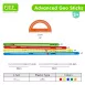 Colorful Flexible EXTENDABLE Construction Plastic Sticks with Snapping Connection Points Educational Geometry Teaching Math Toys (WITH PROTRACTORS)