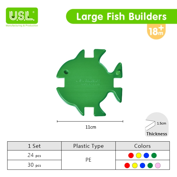 Fish-Shaped Interlocking Educational Building Blocks for Creative Play