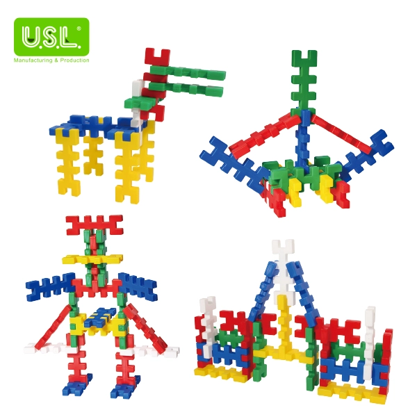 Interlocking Building Blocks Educational Toys for Kids (Fishbone Shape)