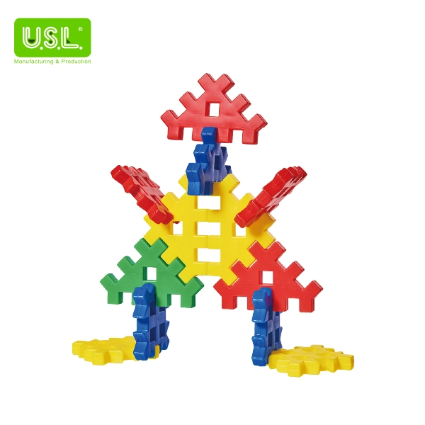 Interlocking Building Blocks Educational Toys for Kids (Triangles and Squares)