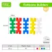 Interlocking Building Blocks Educational Toys for Kids (Fishbone Shape)