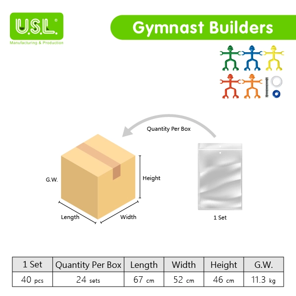 Interlocking Building Blocks Educational Toys for Kids (Gymnast Theme)