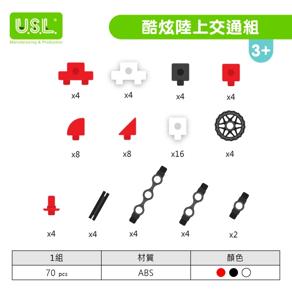 【建構積木】酷炫陸上交通組