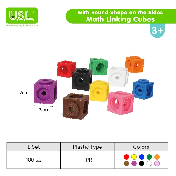Educational Math Linking Cube Series Building Blocks for Interactive Learning