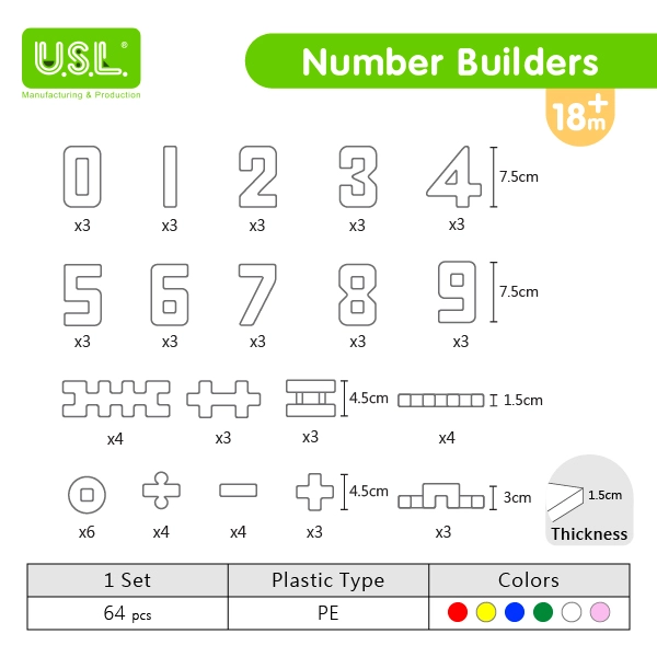 Interlocking Building Blocks for Kids (numbers and alphabets)