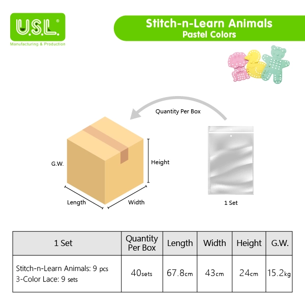 Animal-Shaped Lacing Boards Educational Toys for Kids
