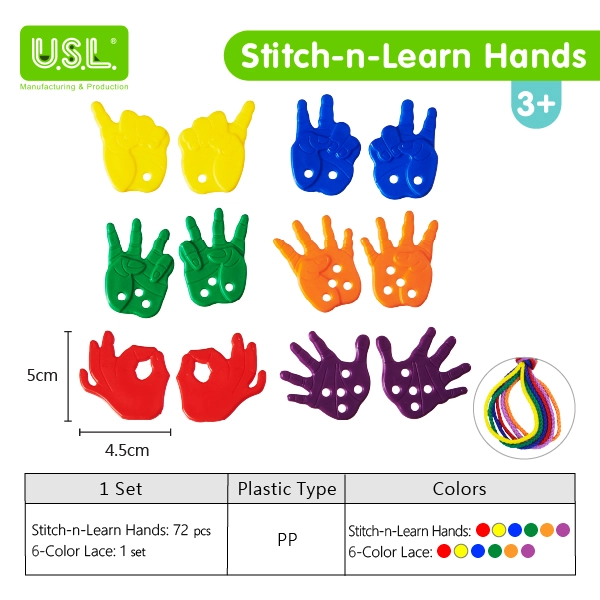 Hand-Shaped Lacing Boards Educational Toys for Kids
