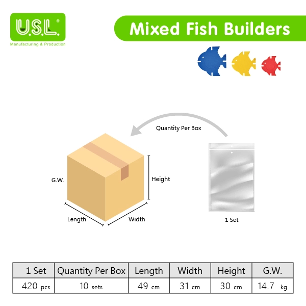 Fish Shaped Interlocking Connecting Discs Educational Toys