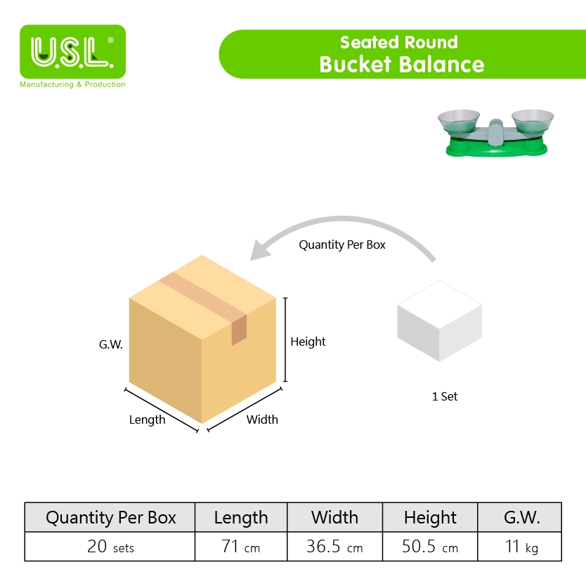 ROUND Bucket Balance Weight Measuring Toys