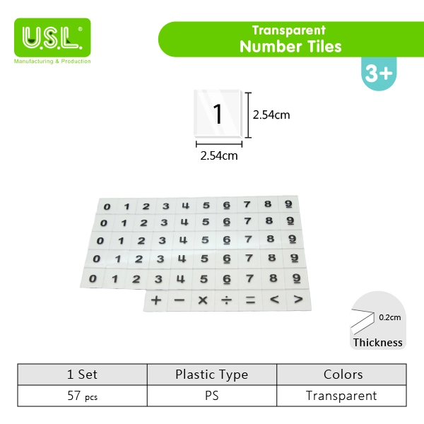 Transparent Number Tiles for Projectors Math Toys for Creative Learning