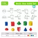 Colorful 3D Geometry Blocks Math Toys Geometric SOLID Sets