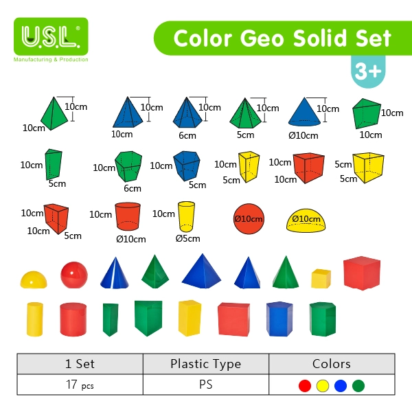 3D Geometry Blocks Math Toys Geometric SOLID Sets