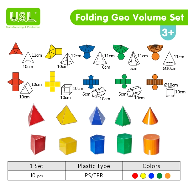 Colorful Folding Geometric Shapes Math Toys