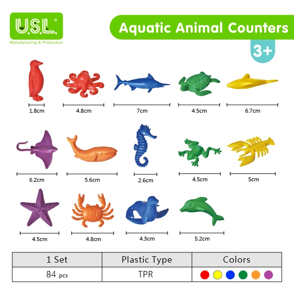 Aquatic Animal Counters Educational Sorting and Counting Toys