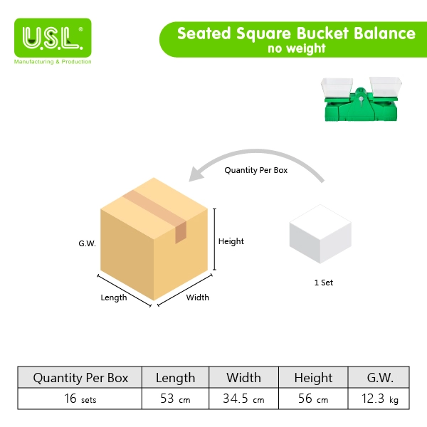 SQUARE Bucket Balance Measuring Toys with WEIGHTS