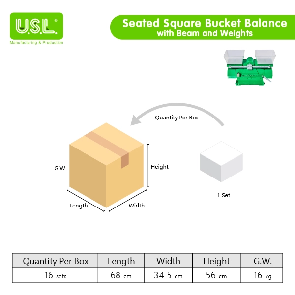 SQUARE Bucket Balance Measuring Toys with WEIGHTS