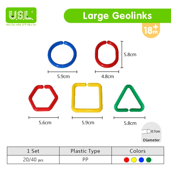 LARGE Geometric Linking Rings Fun Educational Toys for Kids