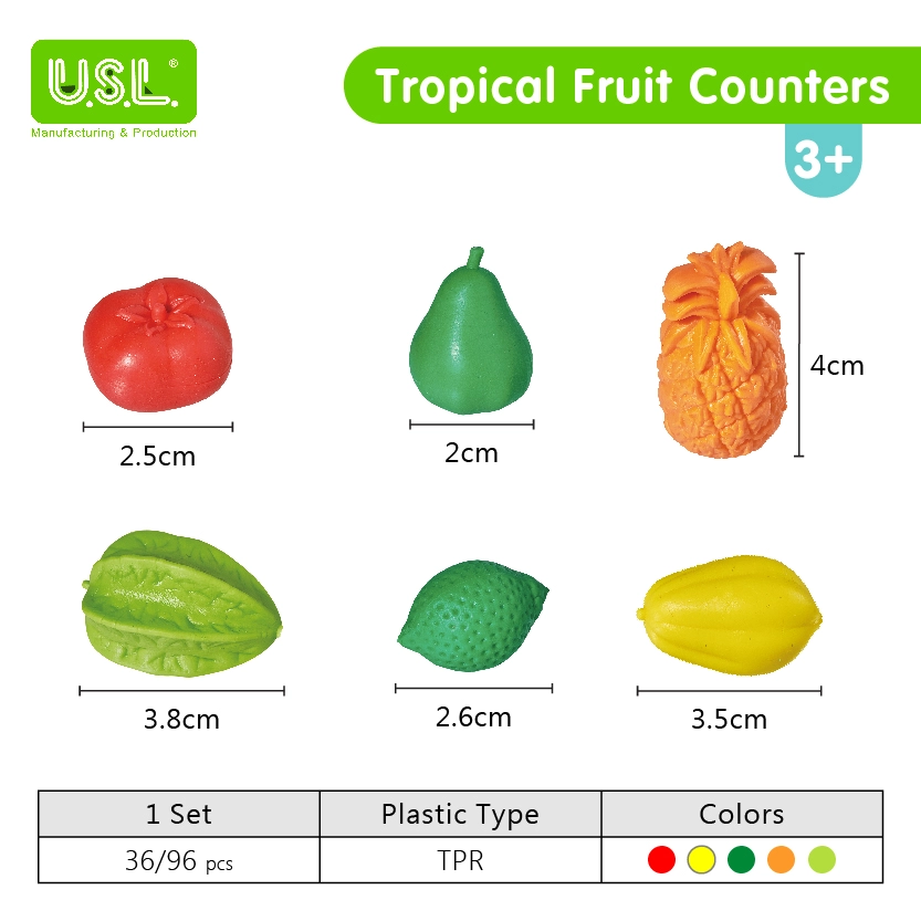 Tropical Fruit Counters Educational Sorting and Counting Toys