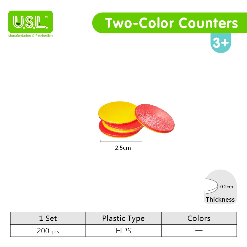 Double Sided 2-Color Counting Sorting Stacking Coins Round Chips Math Toys