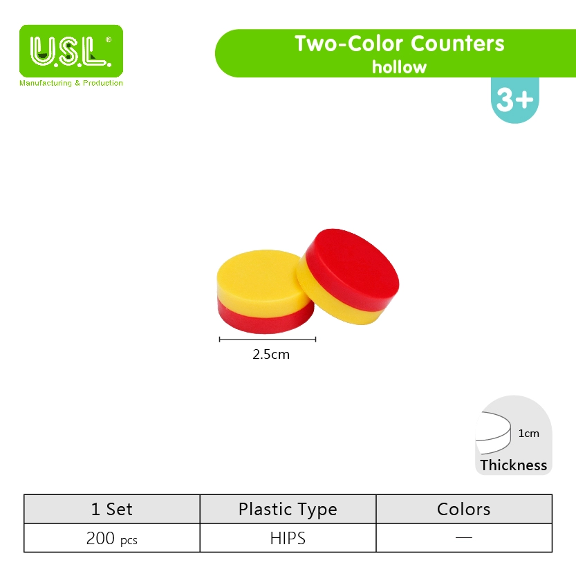 Double Sided 2-Color Counting Sorting Stacking Coins Round Chips Math Toys