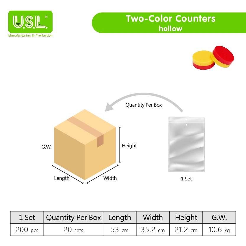 Double Sided 2-Color Counting Sorting Stacking Coins Round Chips Math Toys