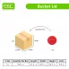Clear Plastic Home & School Supplies Buckets with Red Lids