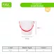 Clear Plastic Home & School Supplies Buckets with Red Lids