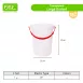 Clear Plastic Home & School Supplies Buckets with Red Lids