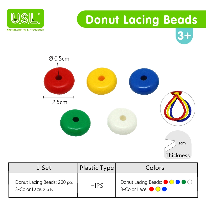 Educational Toys DONUT Lacing Beads for Kids Enhancing Hand-Eye Coordination and Motor Skills