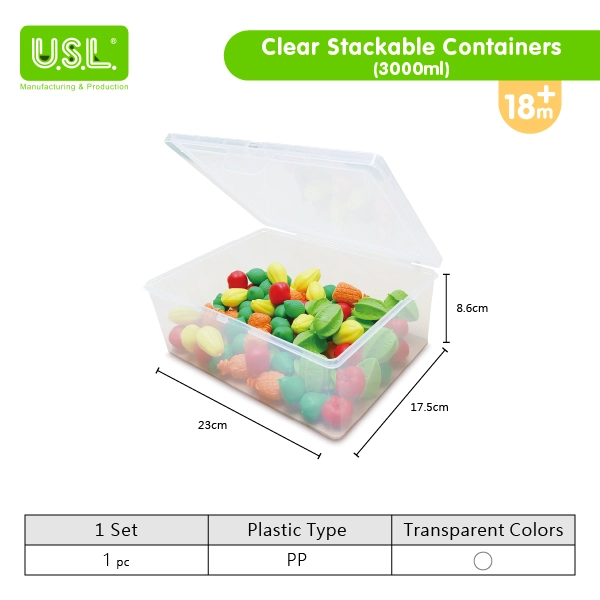Clear Stackable Office & School Supplies Containers