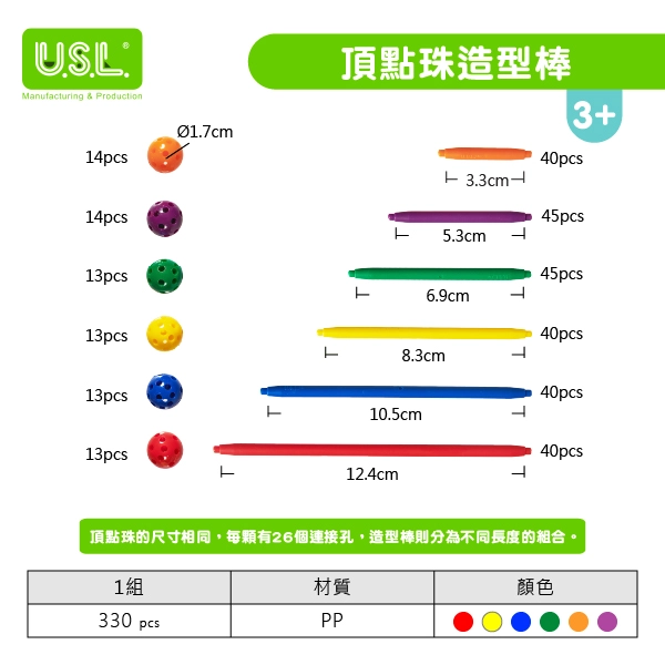 【建構積木】頂點珠造型棒