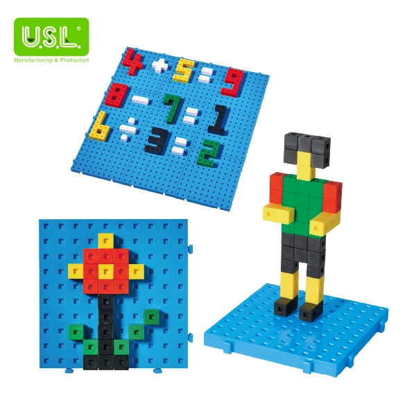 Cubes Linking Math Toys 1 Gram Plastic Weights with a Building Board