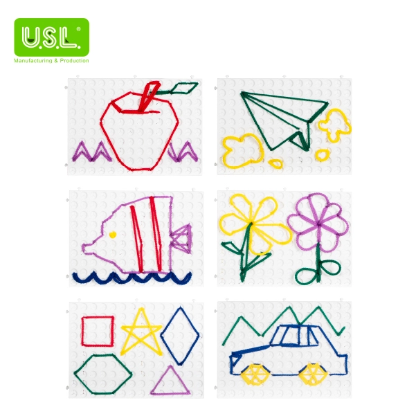Creative Educational Toys Threading Boards with Pens for Kids