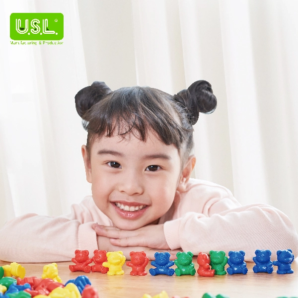 Colorful Bear-Shaped Measuring Weights in Grams Fun Math Toys for Kids
