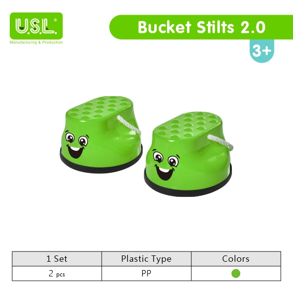 Kids Sports & Entertainment Bucket Stilts with Adjustable Handle Rope 2.0