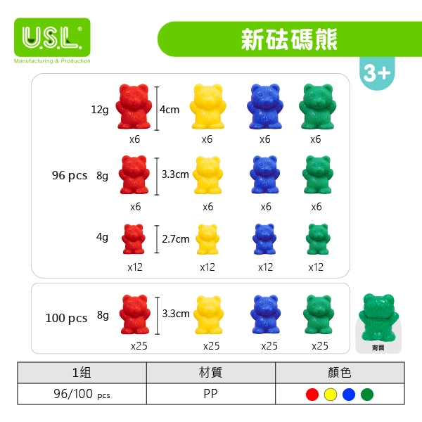 【砝碼和量杯】砝碼熊系列