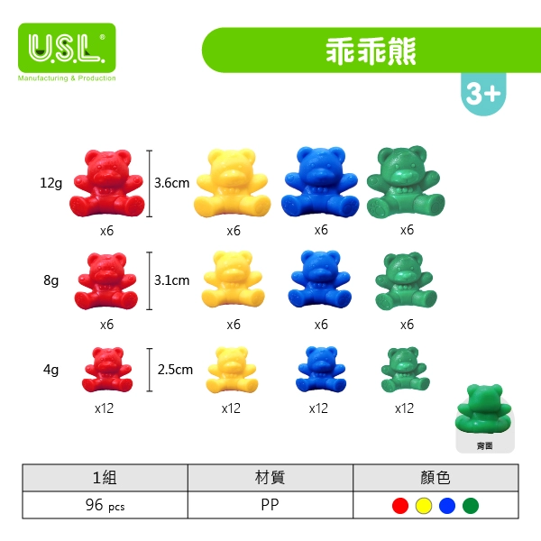 【砝碼和量杯】砝碼熊系列