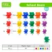 Colorful Bear-Shaped Measuring Weights in Grams Fun Math Toys for Kids