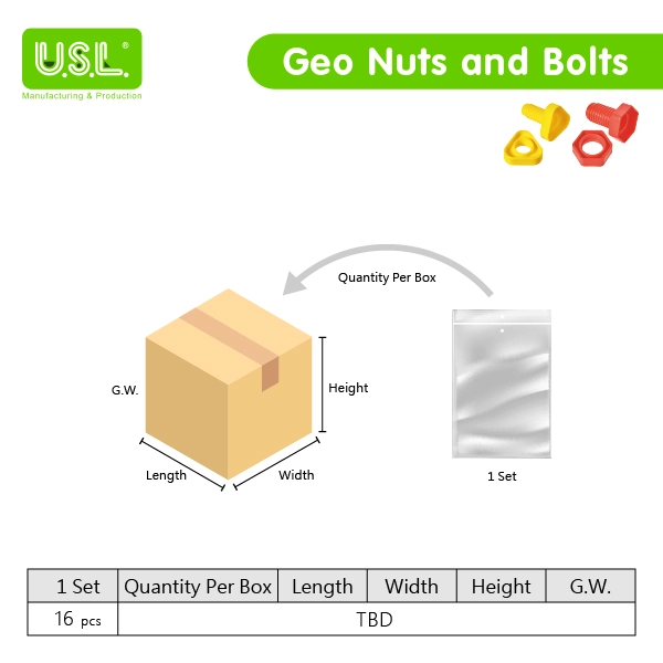 Educational Toys Matching Nuts and Bolts in Various Shapes