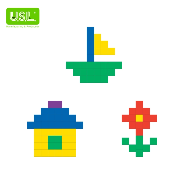 Translucent Colorful Square Tiles for light tables_ Counting Sorting and Stacking Math Toys