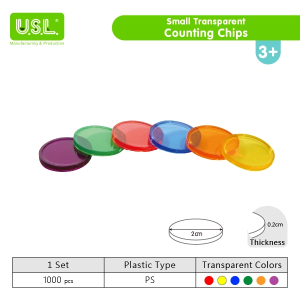Translucent Colorful Round Chips Coins Counters for light tables_ Counting and Sorting Math Toys