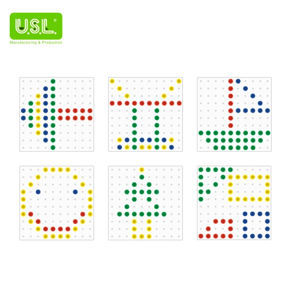 LARGE Colorful Peg Boards for Creative Design Fun Math Toys for Counting Sorting Stacking