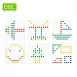 LARGE Colorful Peg Boards for Creative Design Fun Math Toys for Counting Sorting Stacking
