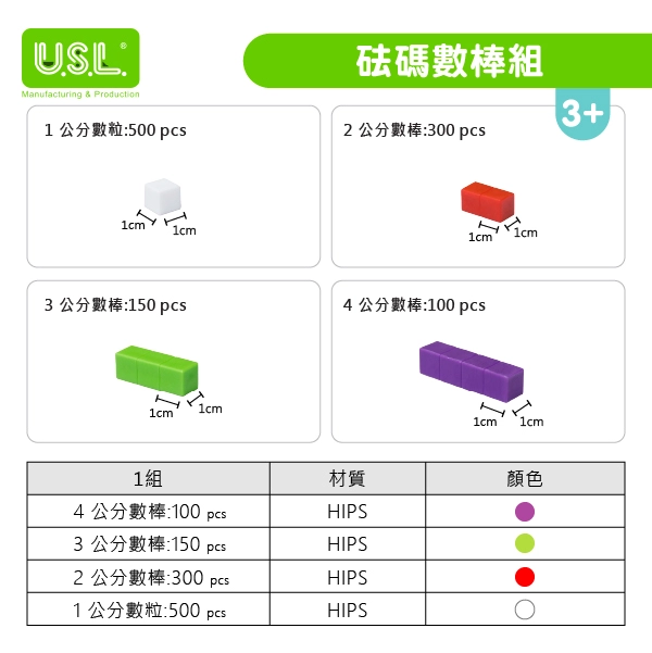 【十進位、分數】砝碼數棒組