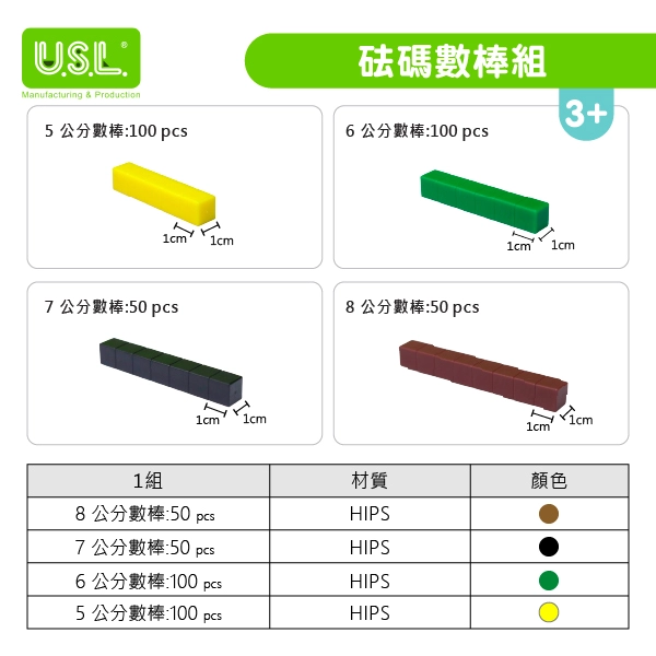 【十進位、分數】砝碼數棒組