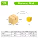 Base Ten Math Toy Set with Thousand Blocks Hundred Flats Ten Rods Unit Cubes