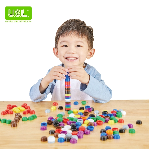Colorful Stacking Buttons Math Toys for Counting and Sorting