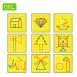 Plastic Pegboards with Rubber Bands for Geometry Learning Math Toys for Kids (COLOR/RAINBOW))
