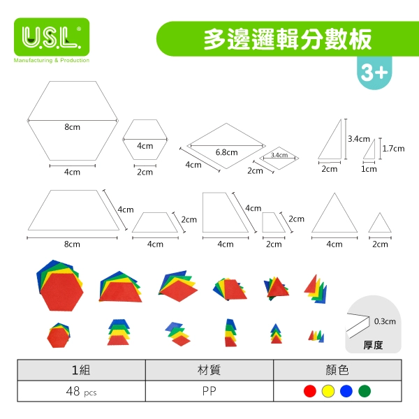 【幾何拼圖】多邊邏輯分數板